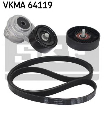 VKMA 64119 SKF Комплект поликлинових ременів (з роликами)1